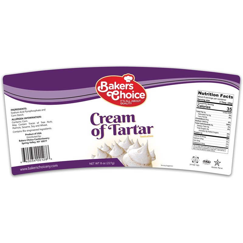 Premium Cream of Tartar for Baking and Cooking Ingredient -