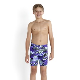 Speedo HydroTurn Allover Panel Boys Jammer Print 17 Black Black/Violet Size:116 (EU)