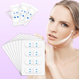 Gjinxi 120PCS Face Lift Tape Invisible, Beauty Skin Tightening Neck Jowls Double Chin Lifting Tape, Sagging Skin Face Tape Eyelid Lifter Strips Neck Wrinkle Patches Create Shape V Face