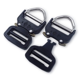 TXZWJZ Metal Buckle 45mm/1.75" D-Ring Heavy Duty Tactical Belt Buckle Quick Release Buckle