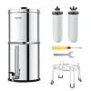 Stainless Steel Outdoor Water Filter System 2.25G Gravity Fed With