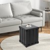 Industrial Metal Side Table with Storage Cabinet, Floor Standing Iron