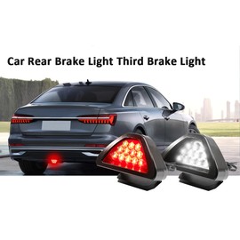Riloer Car Rear Brake Light, 12v Universal 12 LED Third Stop Light, Third Brake Light, Strobe Flash Fog Tail Lamp, Red Light,Suitable for Vehicles,Vans, Trucks, Suvs, Trailers, And Motorcycles