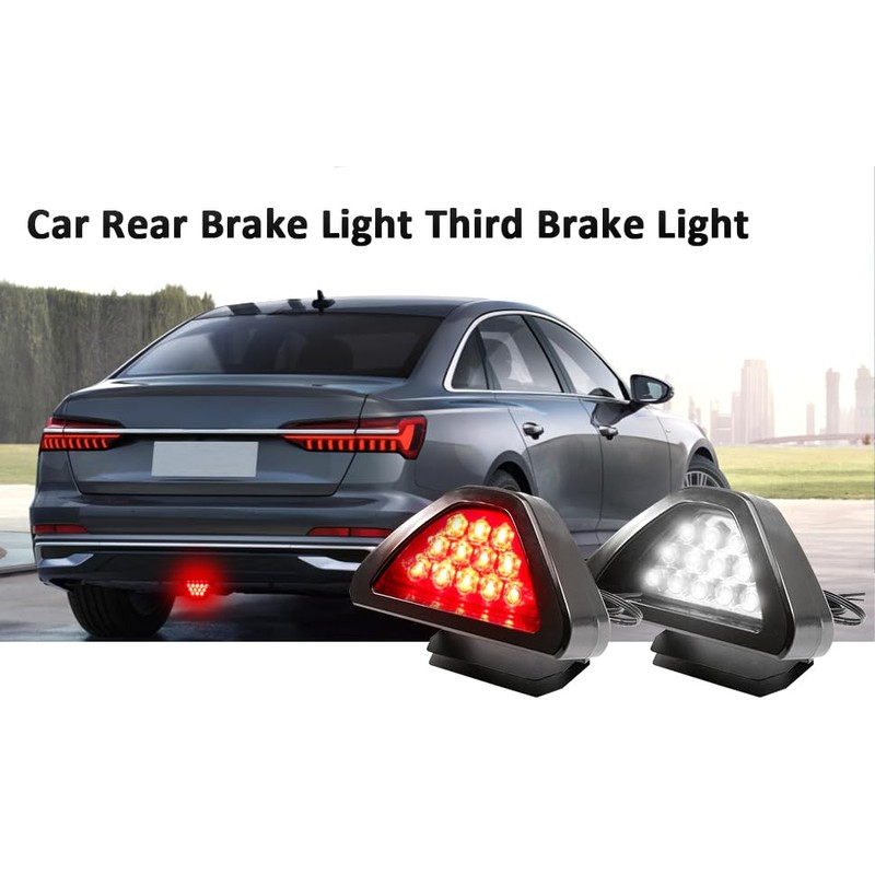 Riloer Car Rear Brake Light, 12v Universal 12 LED Third