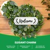 Artificial Eucalyptus Leaf Welcome Wreath for Front Door - Faux