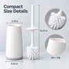 Long Handle Toilet Brush with Holder – 360° Round Bristle
