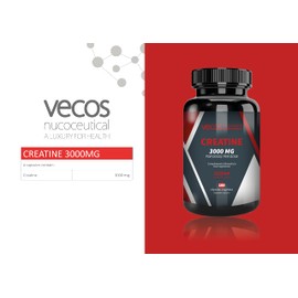 Pure Creatine Monohydrate, 3,000 mg per dose for more performance, strength and muscle mass, sports supplement for more power and muscle strength, 160 vegetable capsules