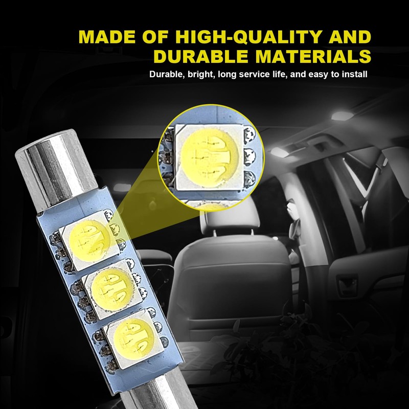 White LED Interior Lights Compatible with Toyota Sequoia 2001 2002