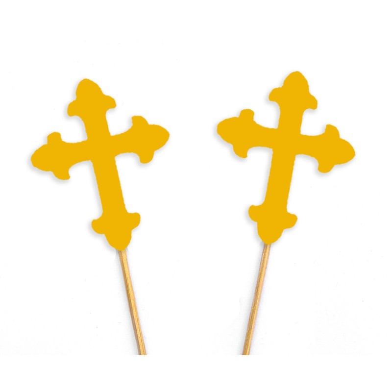 Darling Souvenir, Christening Baptism Cupcake Toppers, Dessert Decorations - Pack