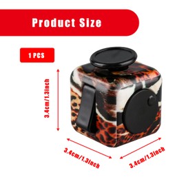 Bojueshaw 6-Sided Stress Relief Sensory Toy for Anxiety,ADHD,Focus,Portable Finger Cube Toy for Office,Classroom,and Home(Tiger stripe)