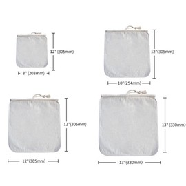3 Pcs Nut Milk Bag, Reusable Washable Food Strainer Cotton Cloth Bags Filter for Almond Milk, Juice, Cottage Cheese, Yogurt, Soy Milk