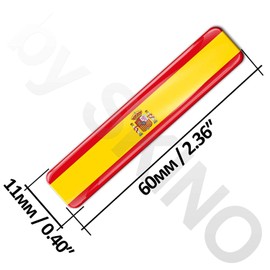 2 x 3D Domed Silicone Stickers Decals Spain National Spanish Flag Car Motorcycle Helmet F 21