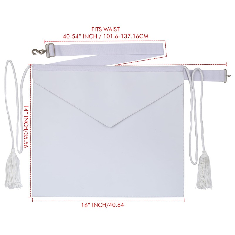MASONIC HUB Entered Apprentice Candidate Regalia Apron with Tassels, Glove