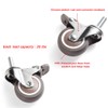 Skelang Mini 1'' Swivel Threaded Stem Casters, Small TPE Mute