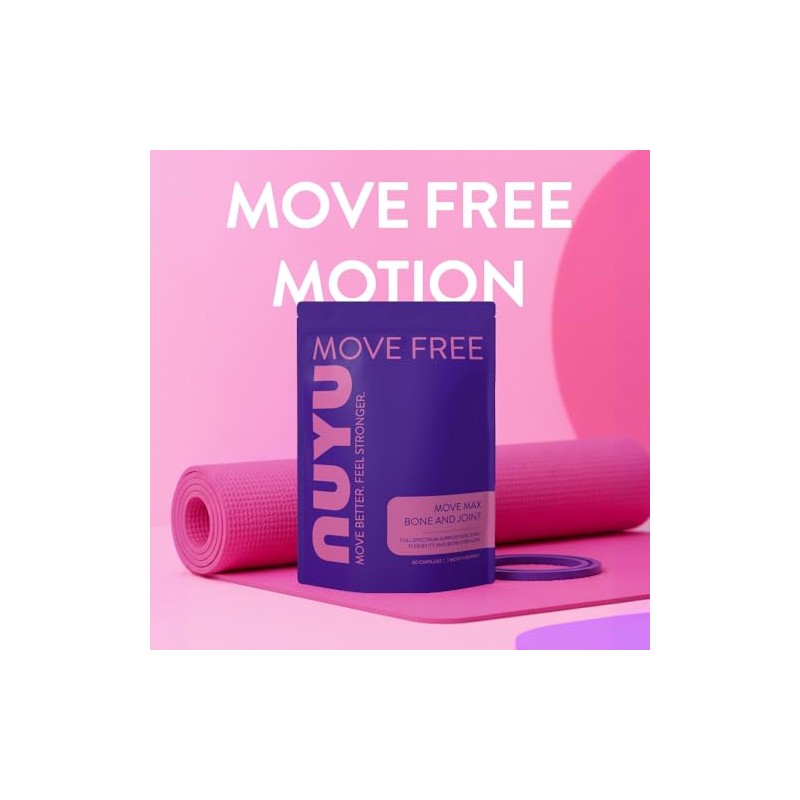NUYU Move Max Bone & Joint Capsules - Glucosamine Sulphate,