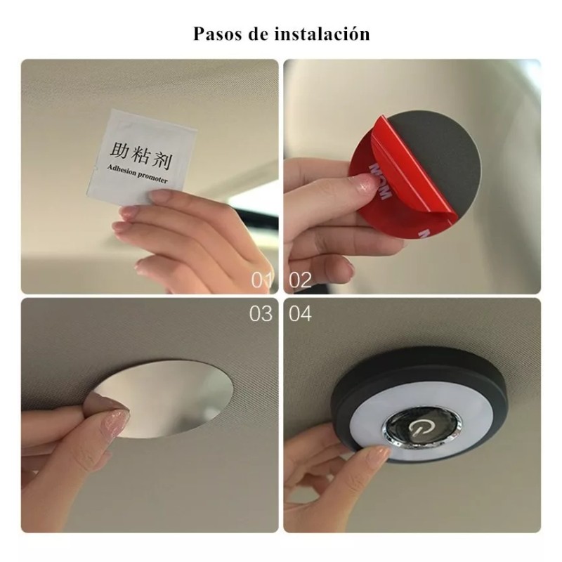 Lámpara Para Auto Techo Cajuela Lectura Interior Inalámbrica