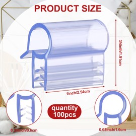 Kathfly 100 Pcs Gridwall Sign Holder Clip 1 Inch Wire Shelf Label Holder Clip on Price Tag Card Display Gridwall Accessories for Wire Rack Slatgrid Shelves & Baskets