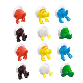 MAGICLULU 12pcs Cartoon Tail Hooks Kids Wall Hooks Suction Hooks Kitchen Wall Hook Novelty Wall Hook Keychain Hook Kids Hanger Suction Cup Hooks Adhesive Hooks Animal Clothes Hook