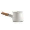 FARCADY 0.6qt Mini Enamel Milk Pot Insulated Wooden Handle 2