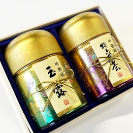 Kyoto Rikyuen Tea Gyokuro and Premium Sencha Assortment Gyokuro 100g Premium Sencha 100g Gift for Aged Tea Leaves Japanese Produced Sho-no-Neiro Nishiki-40