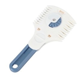 Lurrose Hair Cutter Comb and Razor - Double Edge Razor Comb for Thinning, Shaping and Styling Home Salon Hair (White and Blue)