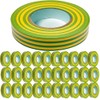 Electriduct Vinyl Electrical Tape - 0.6 in x 33 ft (10 Yards) - General Purpose, PVC Insulation - Yellow/Green - 30 Rolls