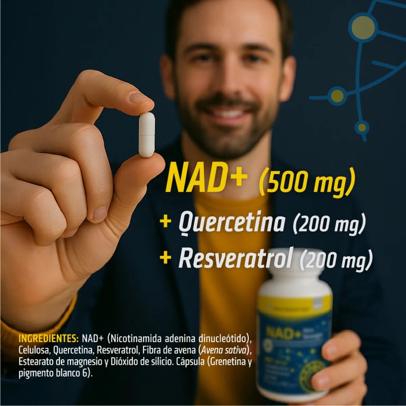 HEALTHADDICTION - NAD Xtra Strength Suplemento Alimenticio con NAD, Quercetina