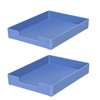 RHONZHAO Desk Letter Tray, 2PCS A4 Size Plastic Stackable File