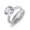 3.5CT Simple Round Solitaire 6 Prong AAA CZ Engagement Wedding