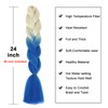 Sakkou Ombre Blue Braiding Hair 3pcs Beige Off-White To Navy