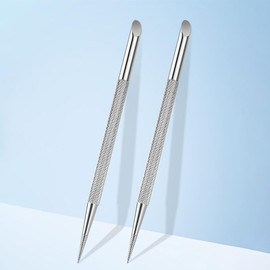 Double Ended Cuticle Pusher 4pcs Cuticle Pusher Stainless Steel Nail Scraper Professional Nail Sticks Double Sided Gel Nail Polish Remover Manicure Nail Art Tool for Pedicure