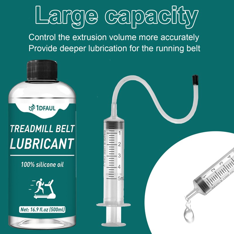 1DFAUL 500ml Treadmill Oil Belt Lubricant, Silicone Treadmill Lubricant for