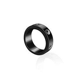 COLORFUL BLING Stainless Steel Tai Chi Yin Yang Bagua Balance Ring Rotating Spinner Band Ring Anti Anxiety Cool Stress Relieveing Fidget Rings for Men Women-10