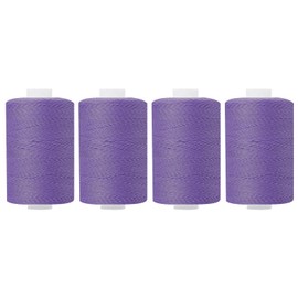 HYFTHOME - Hilo de coser multiusos de 4 carretes de 1000 yardas, hilos de poliéster para máquina de coser, suministros de máquina de coser para principiantes, costura a mano, acolchado, Serger