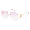Appassal Oversized Rimless Sunglasses for Women Men Square Butterfly Y2k