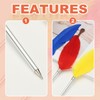 PATIKIL 1.0mm Feather Ballpoint Pens Bulk, 2Pcs Black Ink Vintage