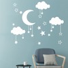 Quanyuchang Big Clouds Stars Wall Decals, Art DIY Good Night