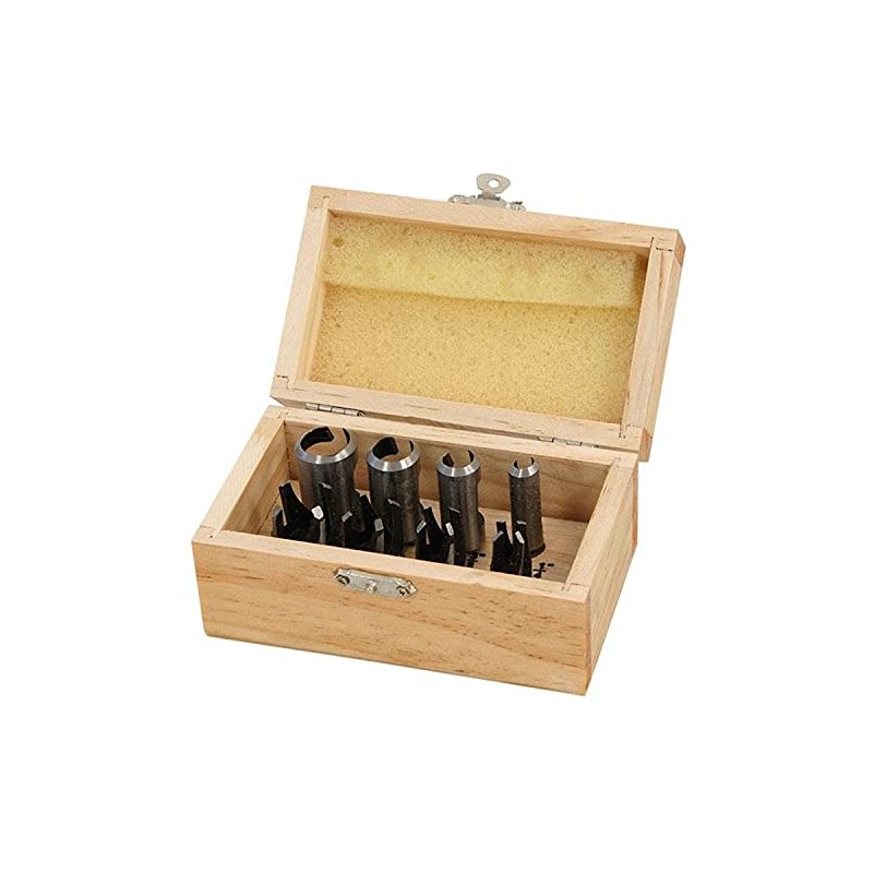 Neilsen CT0488 8pc Wood Plug Cutting Set - Carbon Steel,