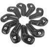 10pcs Golf Club Iron Head PU Covers Set Putter Protector