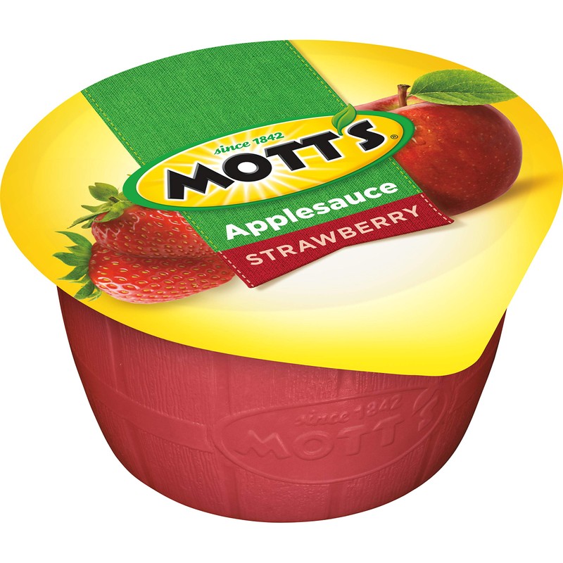 Mott's Strawberry Applesauce, 4 Oz Cups, 72 Count (12 Packs