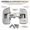 Zinc Alloy Furniture Hinge for Cabinet Doors – Detachable Flip