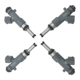 Germban 16600-EA00A Juego de 4 inyectores de combustible de 12 agujeros de repuesto para Nissan Frontier X-Trail NP300 2.5L L4 FJ744 2005-2019