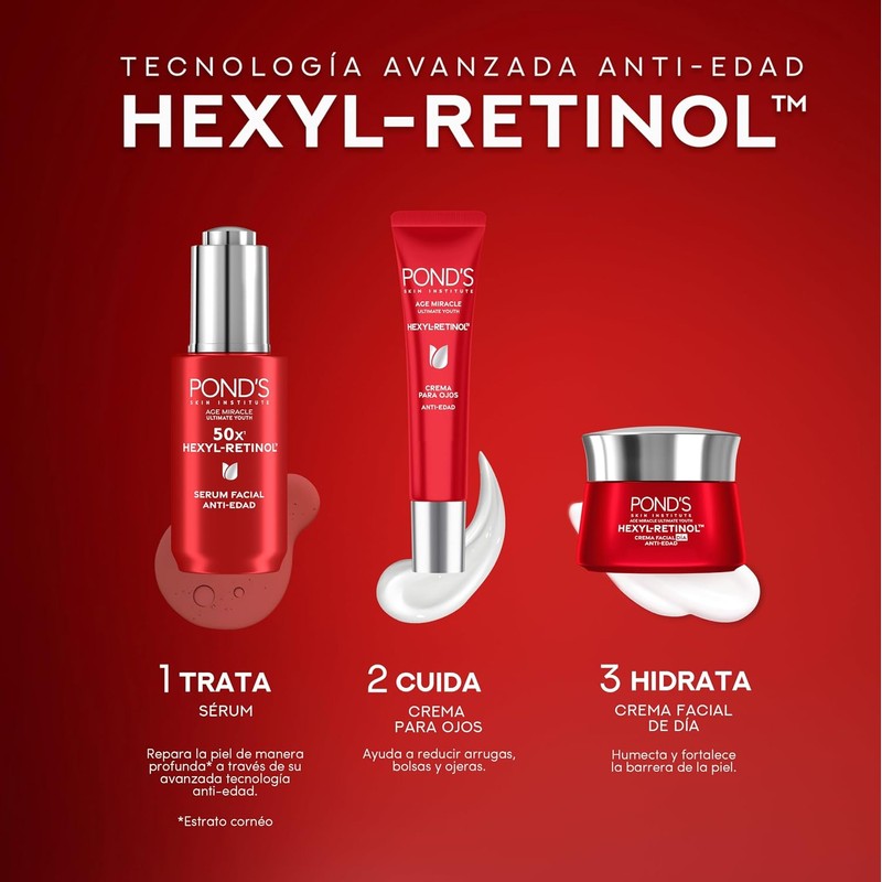 POND'S Age Miracle rutina de 3 pasos: Crema día +
