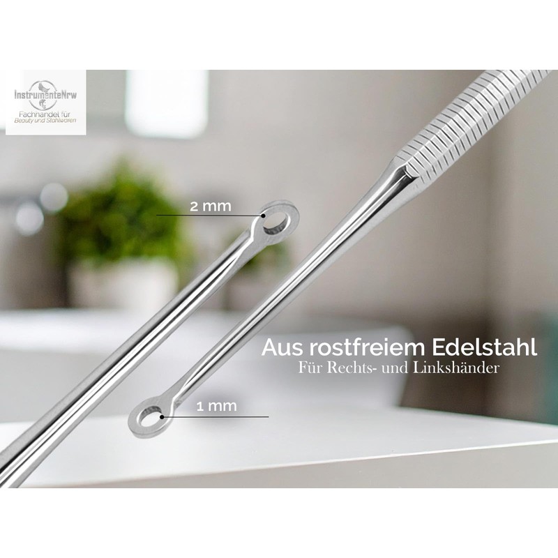 Professional Comedone Squeezer with 2 Holes Stainless Steel for Blackhead