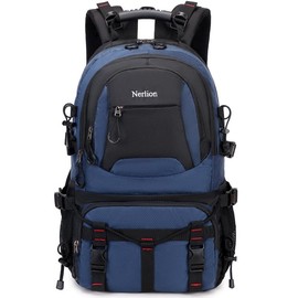 Nerlion 40L Hiking Backpack Travel Backpack for Men Women Camping Waterproof Outdoor Hiking Daypack Lightweight Backpack - Color: Blue