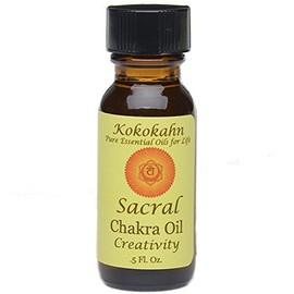Chakra Aromatherapy Oil with Pure Essential Oils in Organic Jojoba Oil .5oz (Creative & Sensual Sacral Chakra)