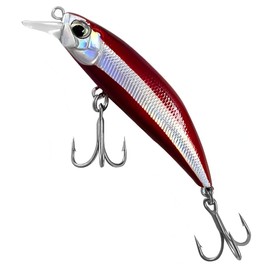 [2025 Cast Sinking Minnow Lures ] Bullet fish Gen2 Slow-Sinking Bass Lures - 3D Holographic Eyes｜Saltwater-Proof Hooks｜Ultra-Realistic Trout & Walleye Fishing (Silver line red)