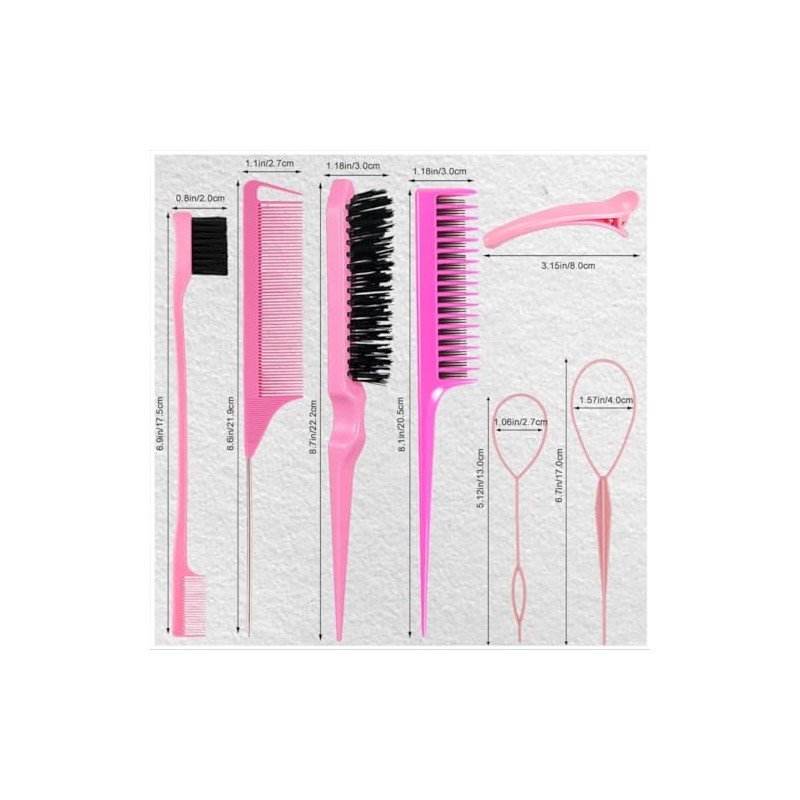 Juego de 7 peines para peinar el cabello, cepillo para