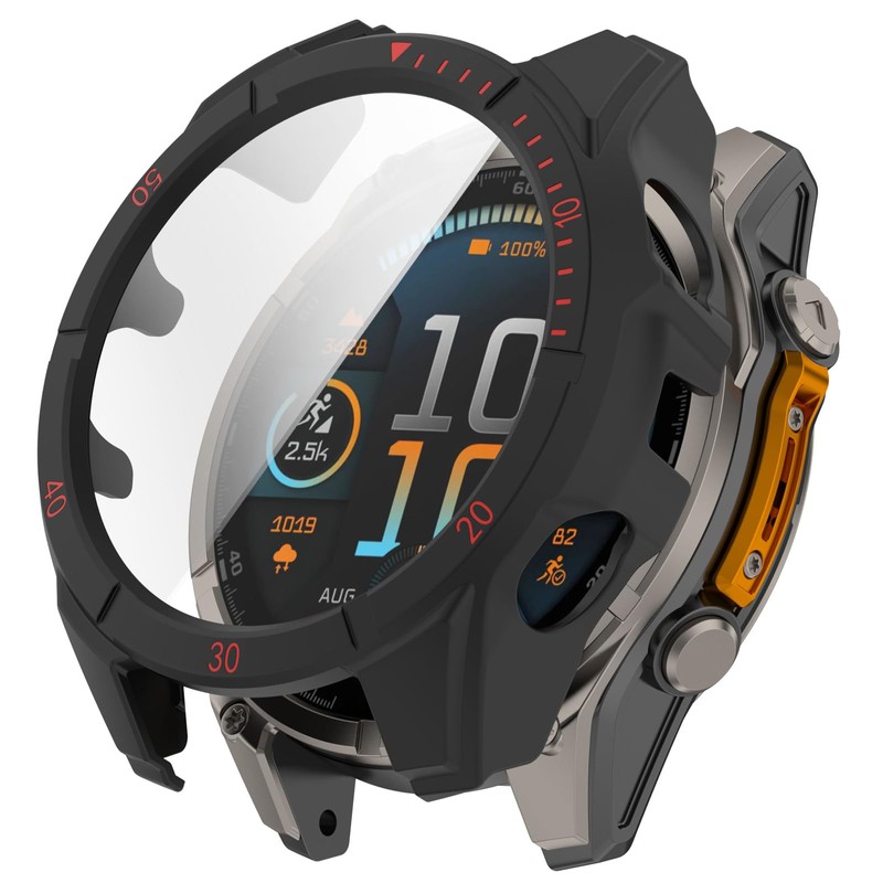 Disscool Full Coverage Case with Screen Protector Compatible with Garmin