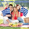 Yingnner 12 Pack Greece Stick Flags Small 12x18 Inch Greek